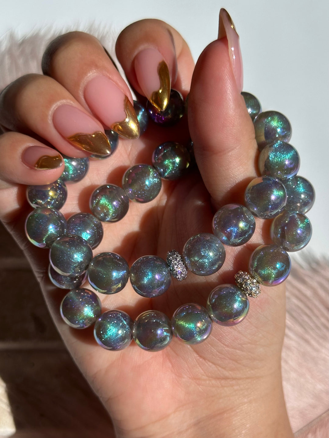 Peacock Glitter Bracelet