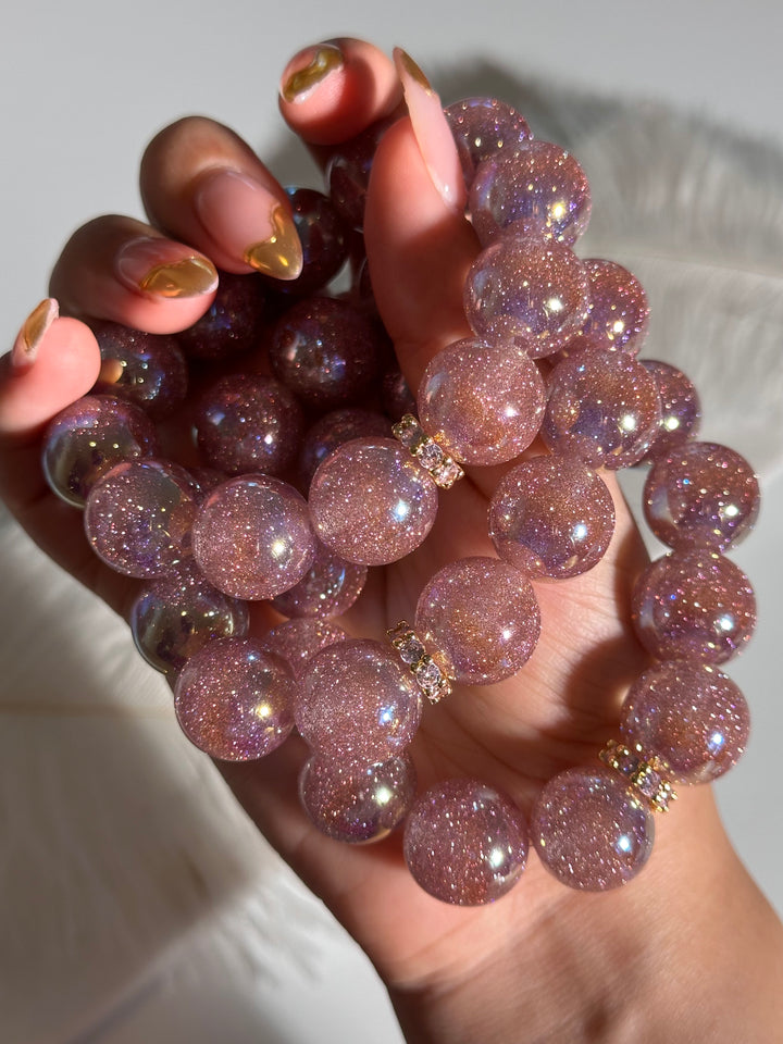Crazy Pink Glitter Bracelet