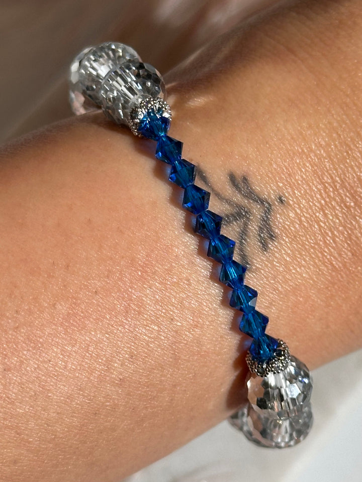Silver & Blue Cuff Bracelet