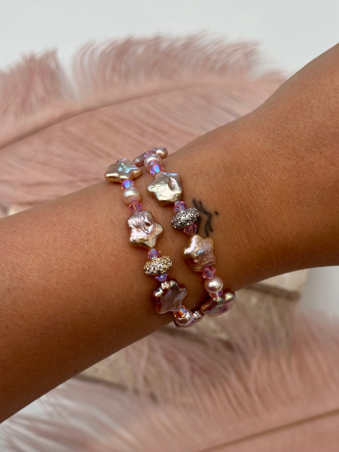 Swarovski & Floral Pearl Bracelet