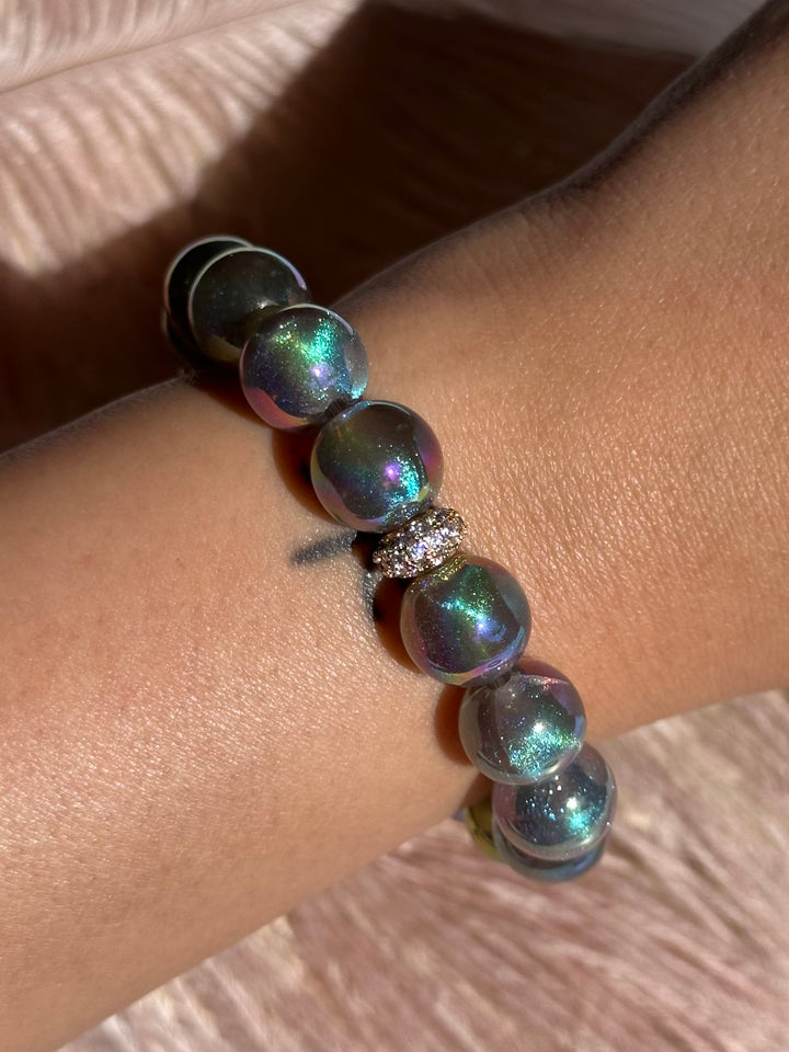 Peacock Glitter Bracelet