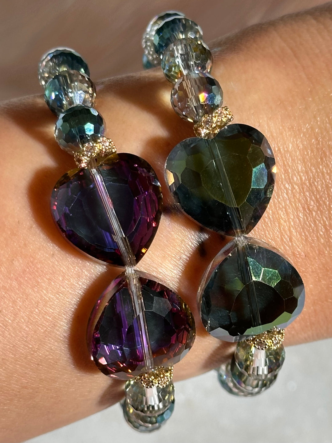 Peacock Double Heart Bracelet