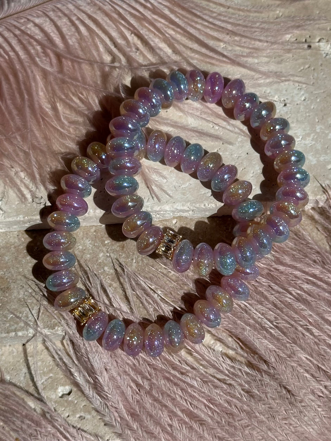 Pink Donut Glitter Bracelet