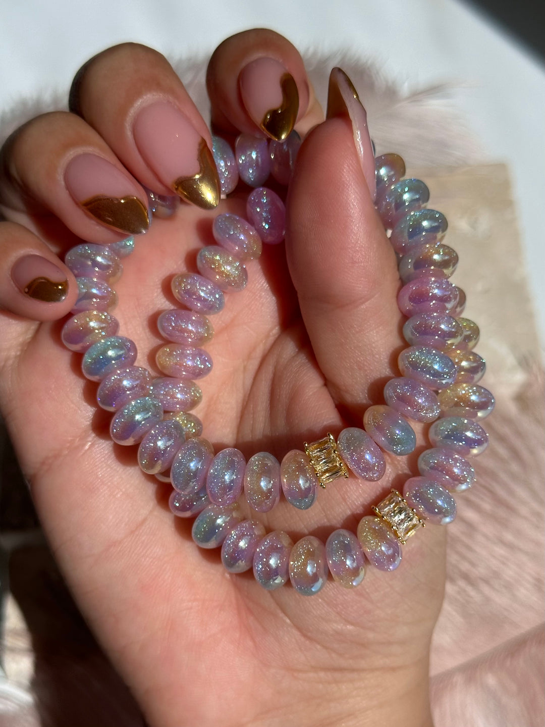Pink Donut Glitter Bracelet