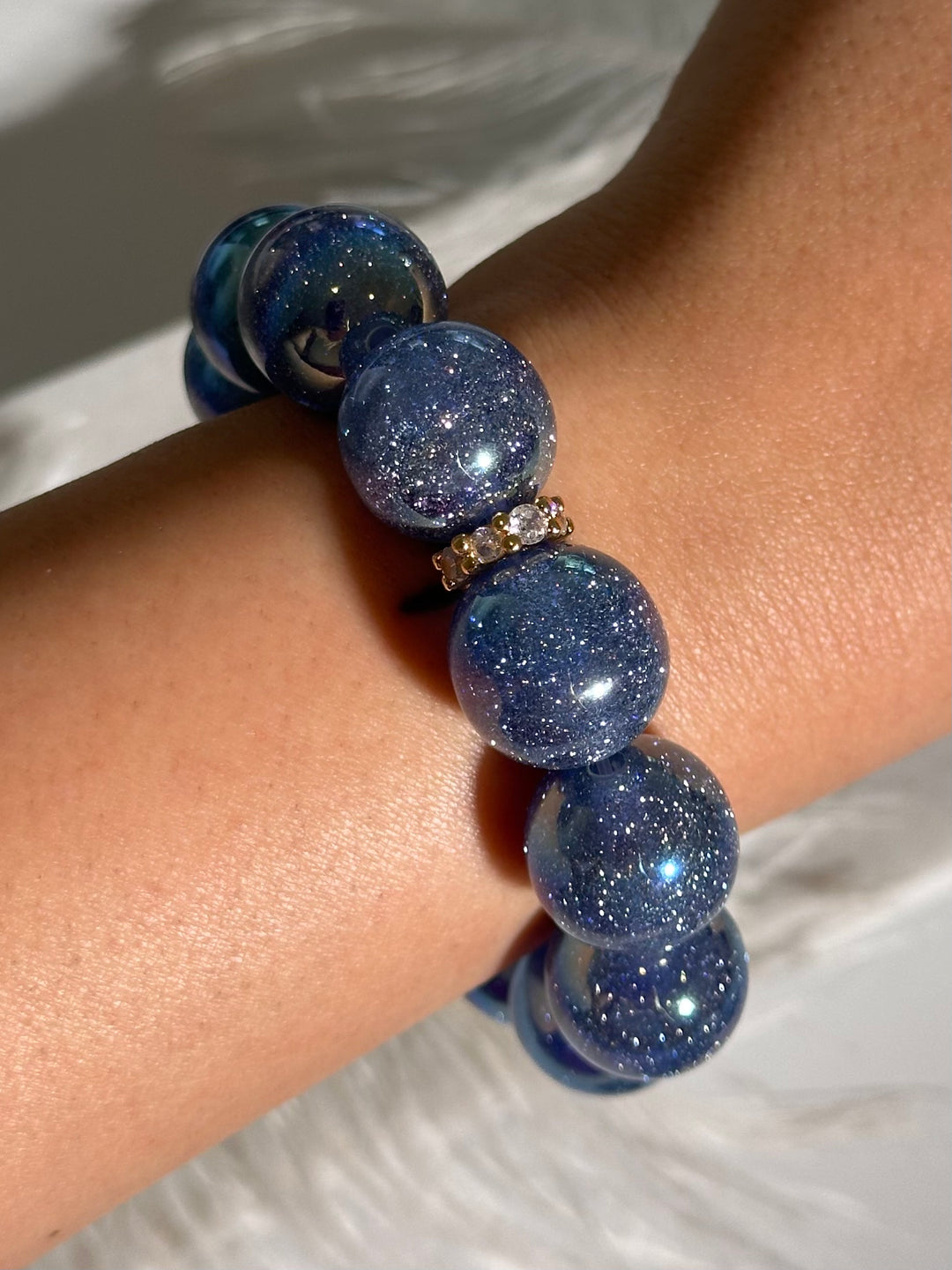 Crazy Blue Glitter Bracelet