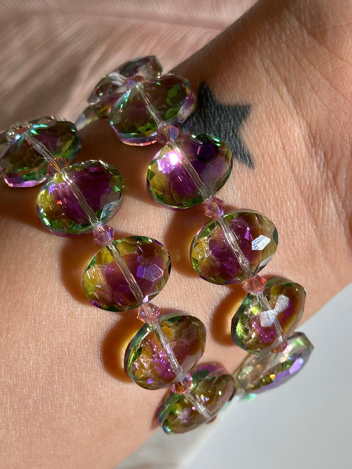 Rainbow Double Heart Bracelet
