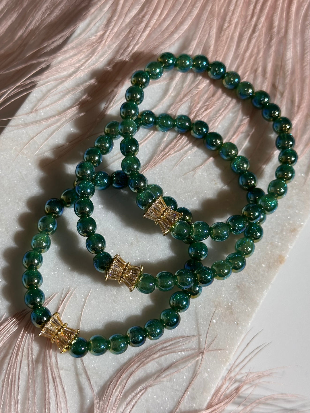 Emerald Green Glitter Bracelet