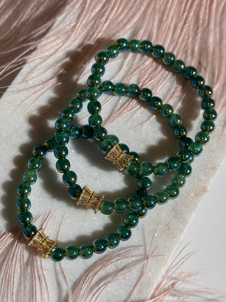 Emerald Green Glitter Bracelet