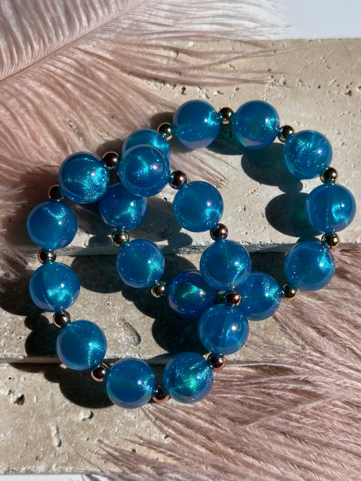 Island Blue Glitter Bracelet