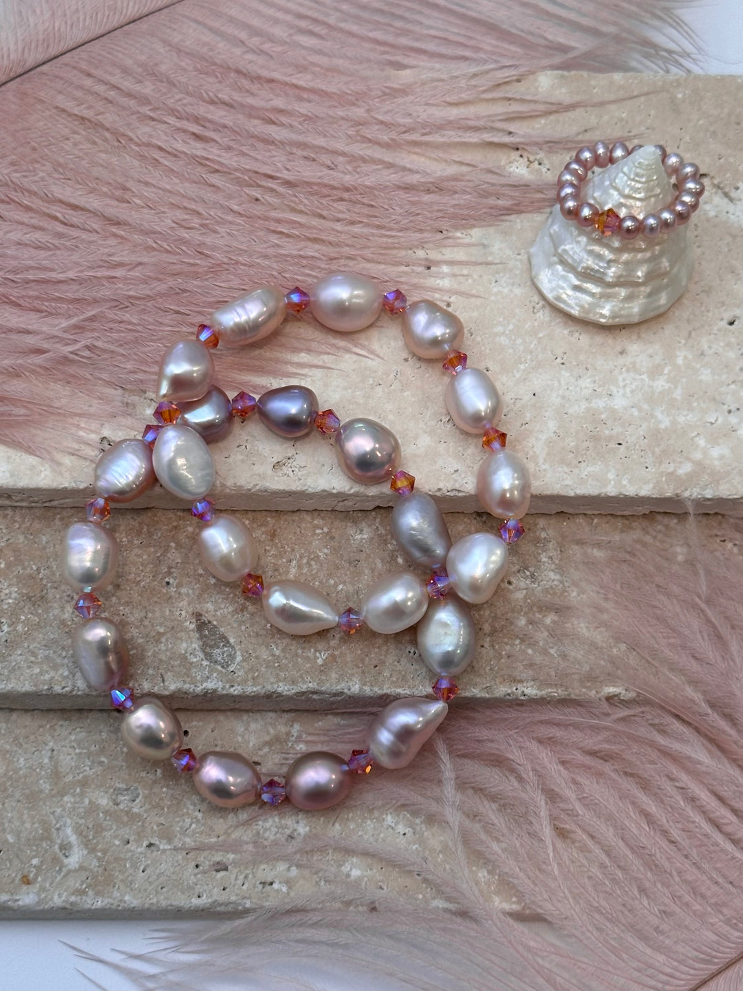 Swarovski & Sakura Pearl Bracelet