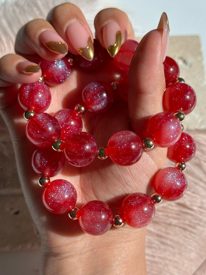 Red Glitter Bracelet