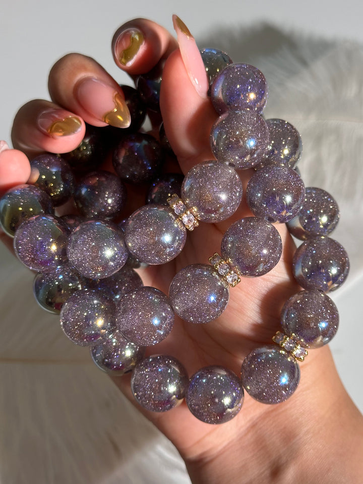 Crazy Purple Glitter Bracelet