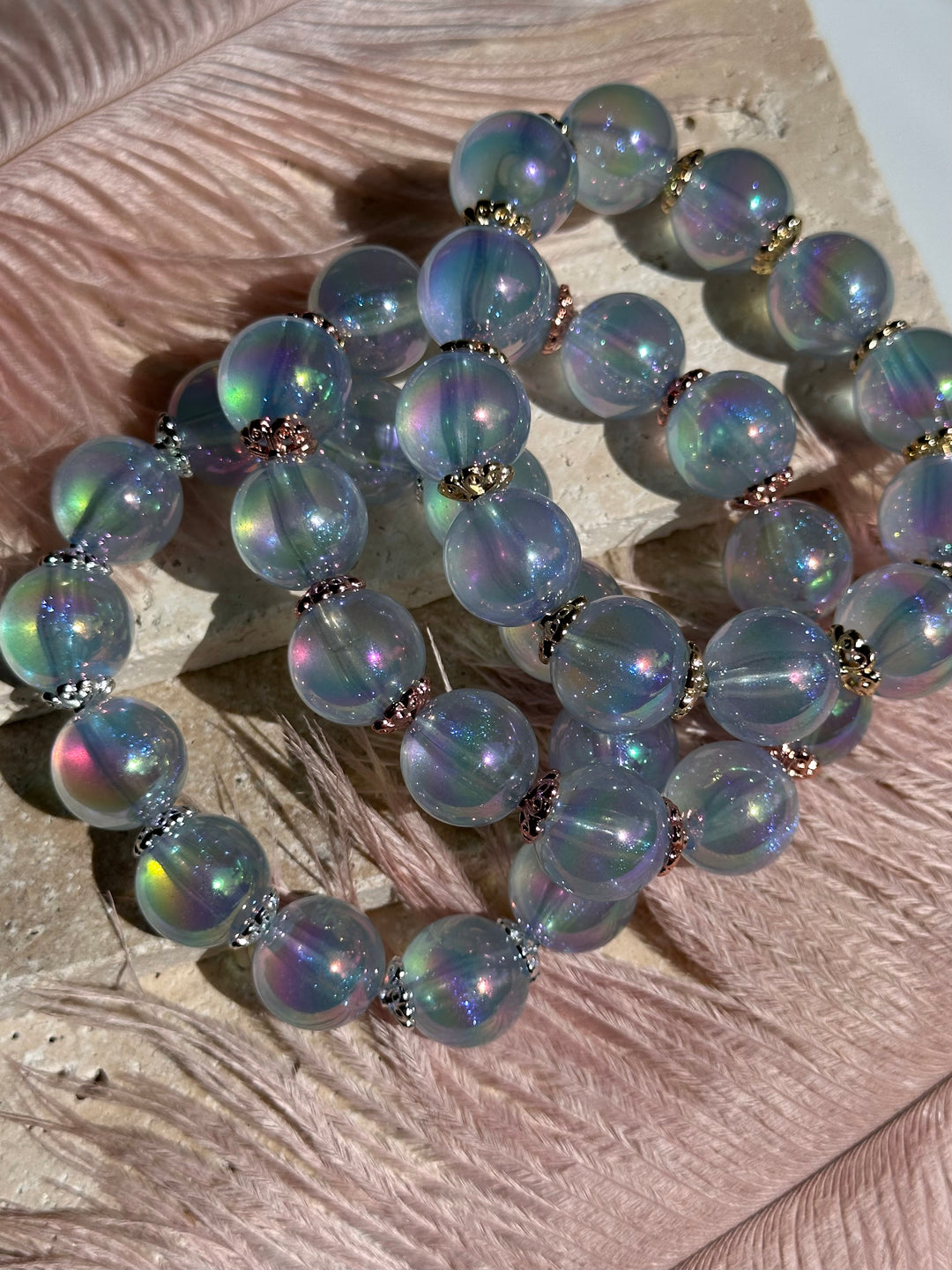 Icy Blue Glitter Bracelets
