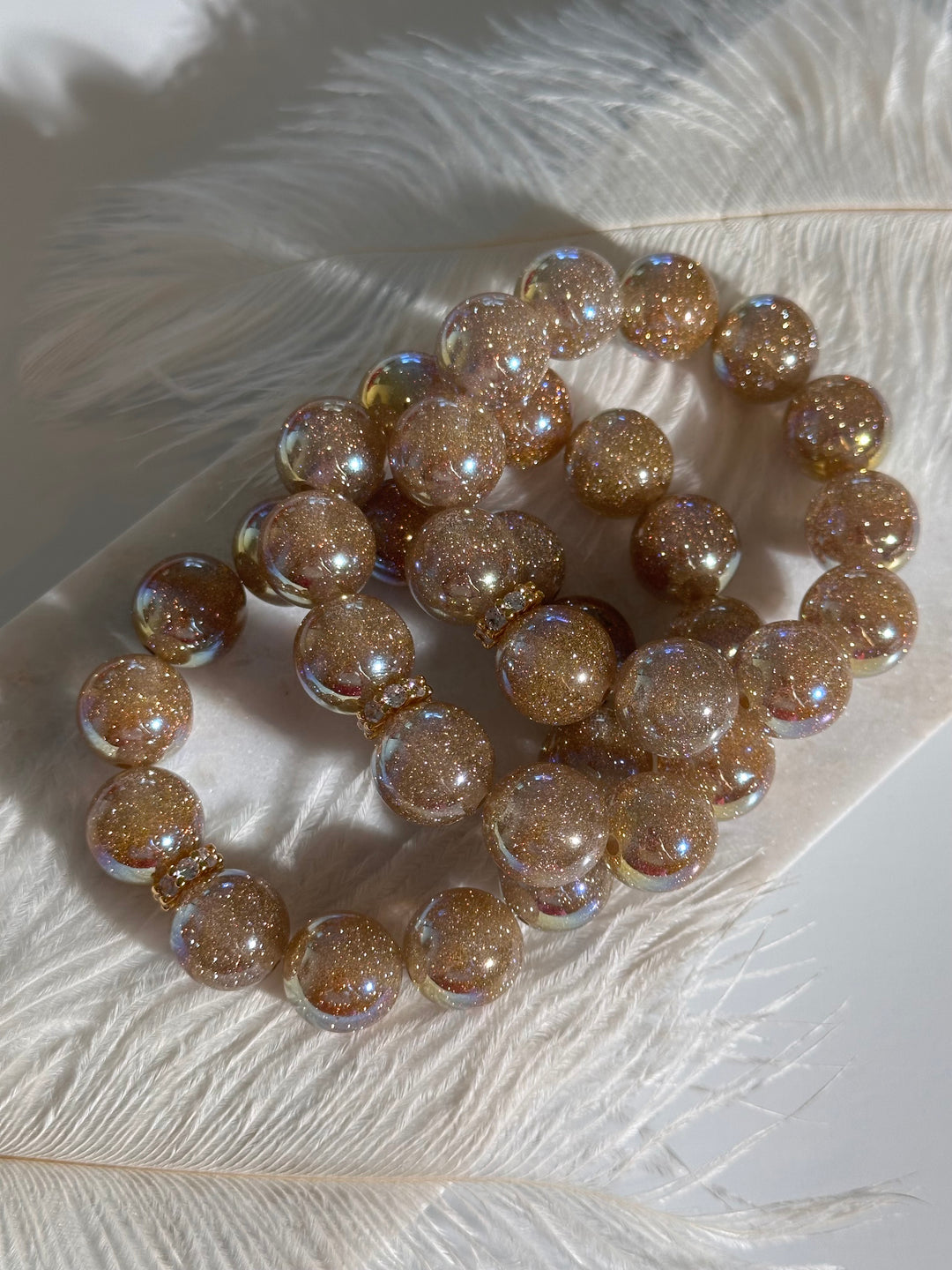 Crazy Gold Glitter Bracelet