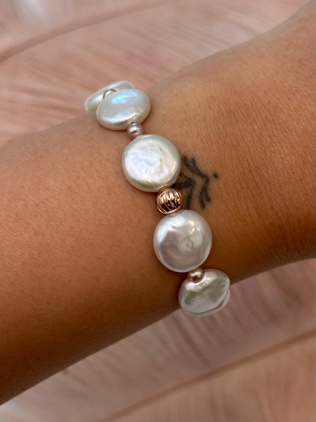 H.Q. Coin Pearl Bracelet