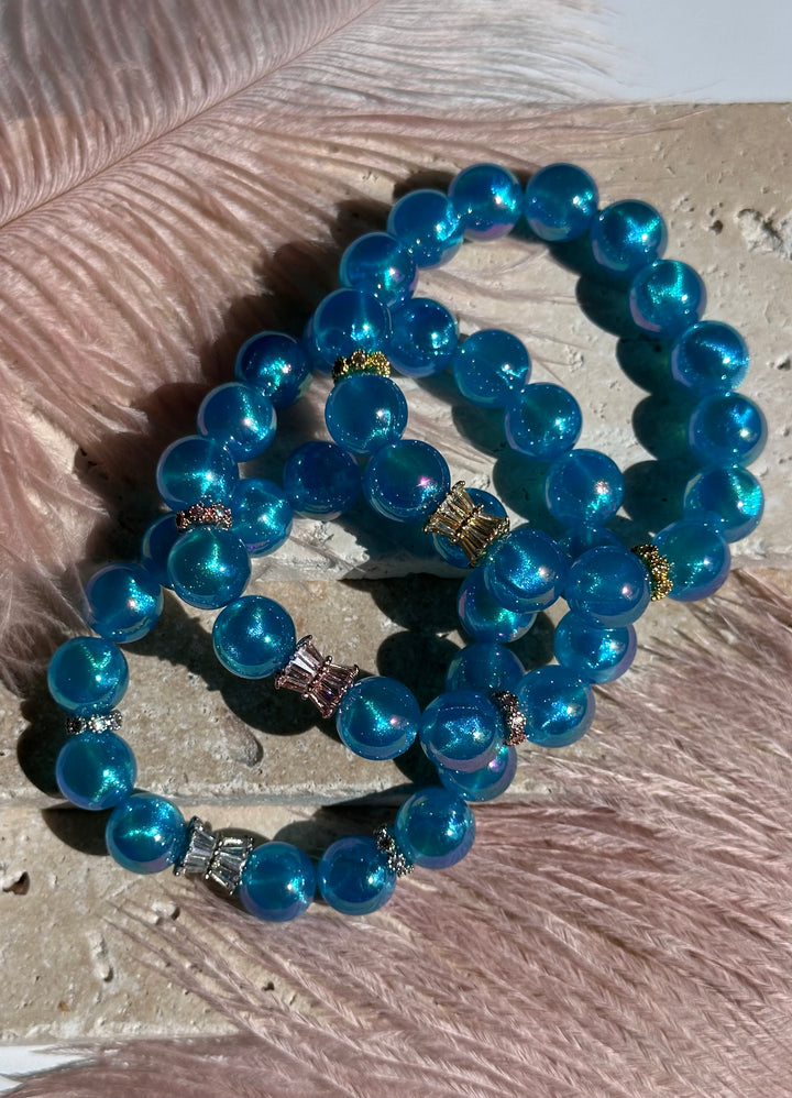 Island Blue Glitter Bracelet