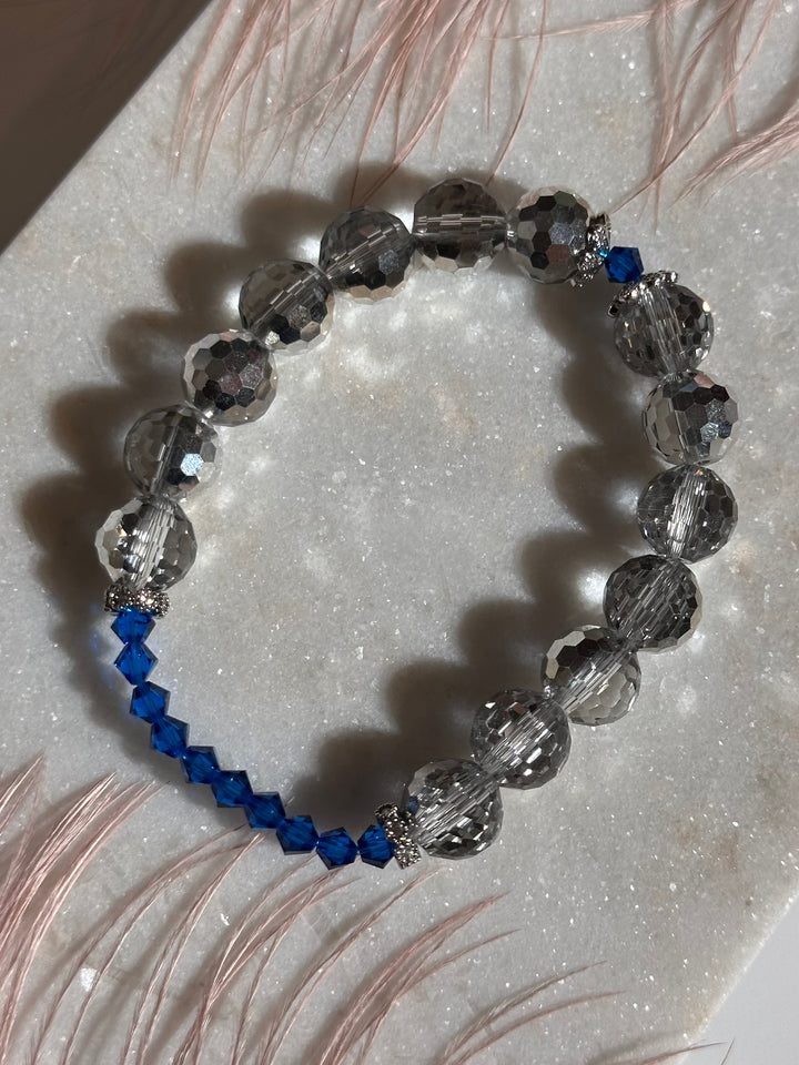 Silver & Blue Cuff Bracelet