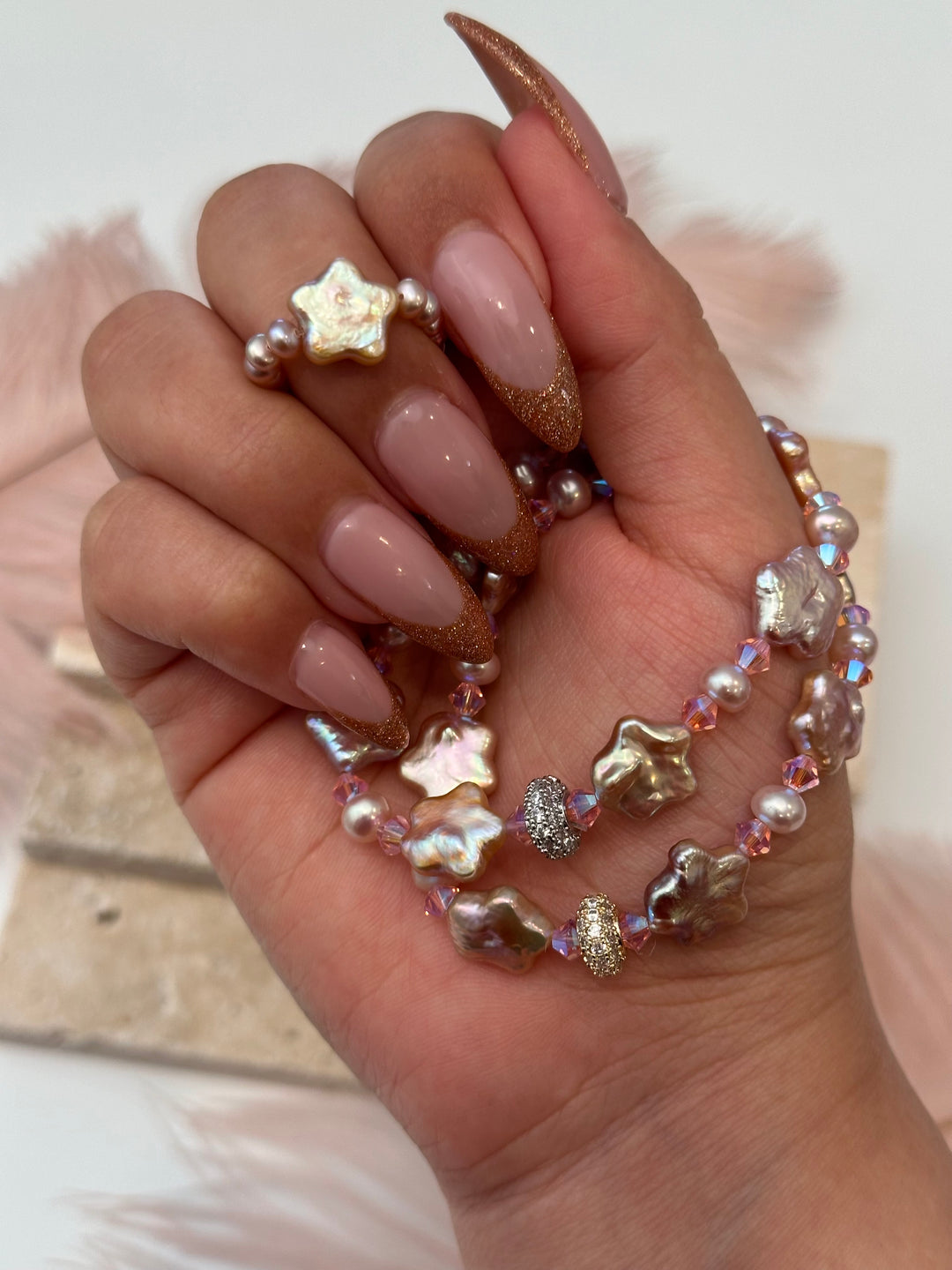 Swarovski & Floral Pearl Bracelet
