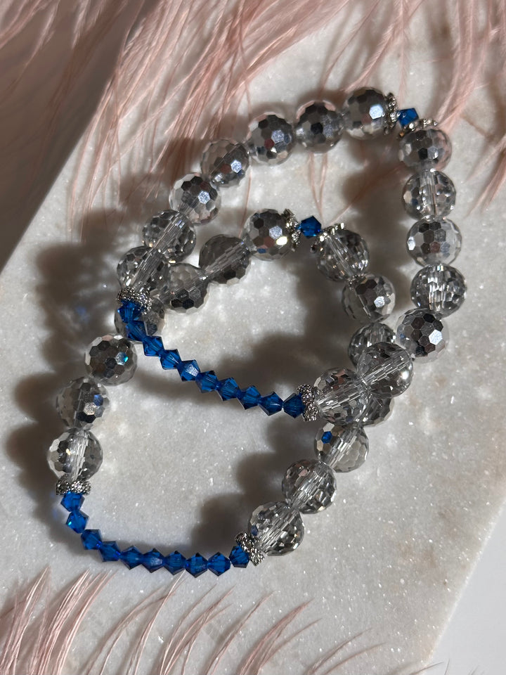 Silver & Blue Cuff Bracelet