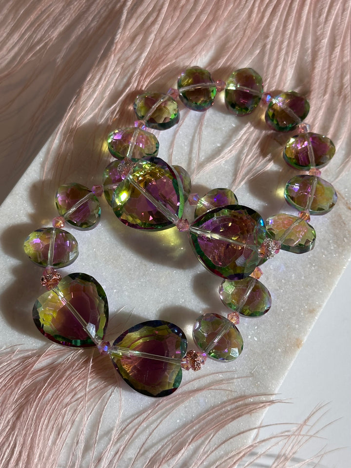 Rainbow Double Heart Bracelet