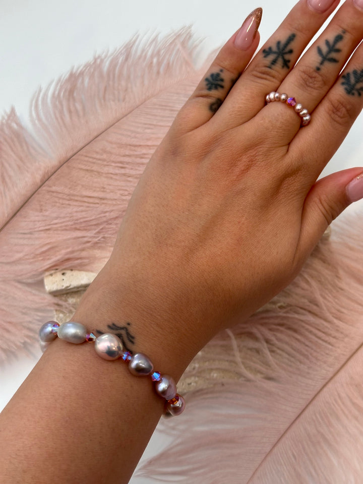 Swarovski & Sakura Pearl Bracelet