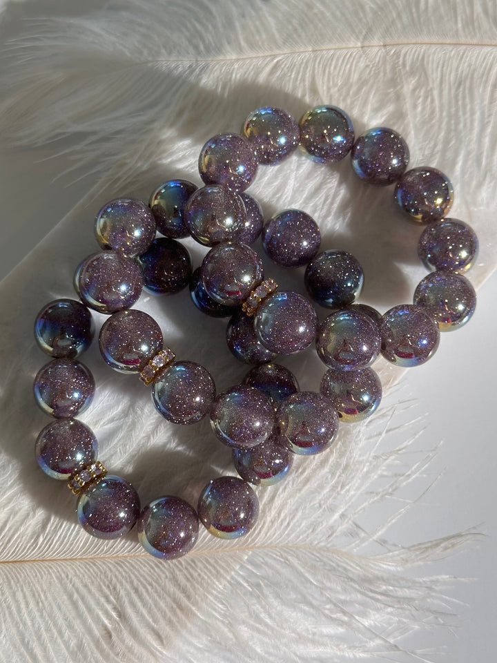 Crazy Purple Glitter Bracelet
