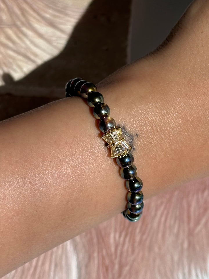 Golden Black Glitter Bracelet