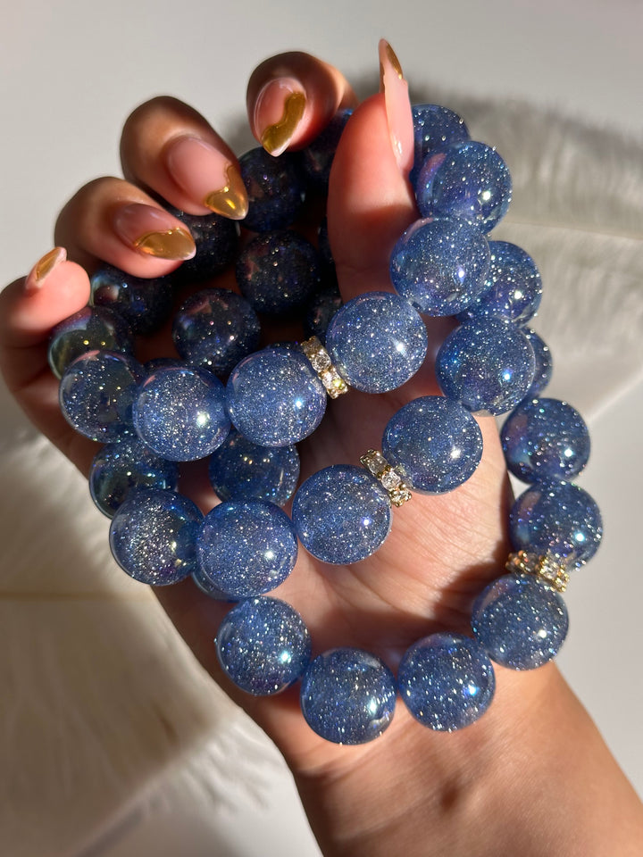 Crazy Blue Glitter Bracelet