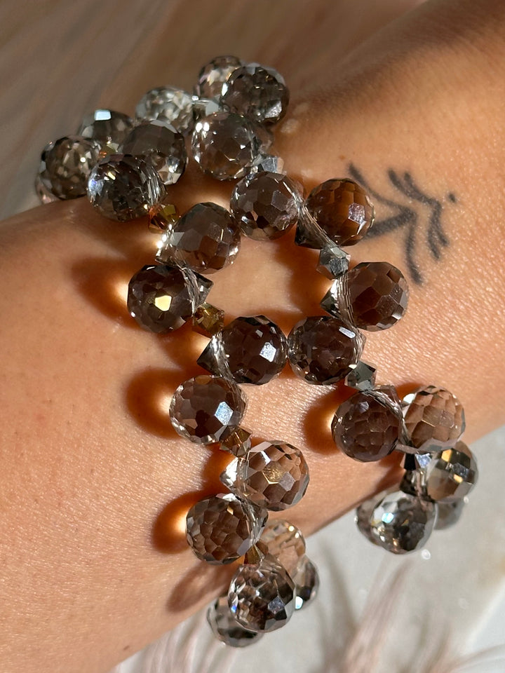 Smokey Teardrops Bracelet