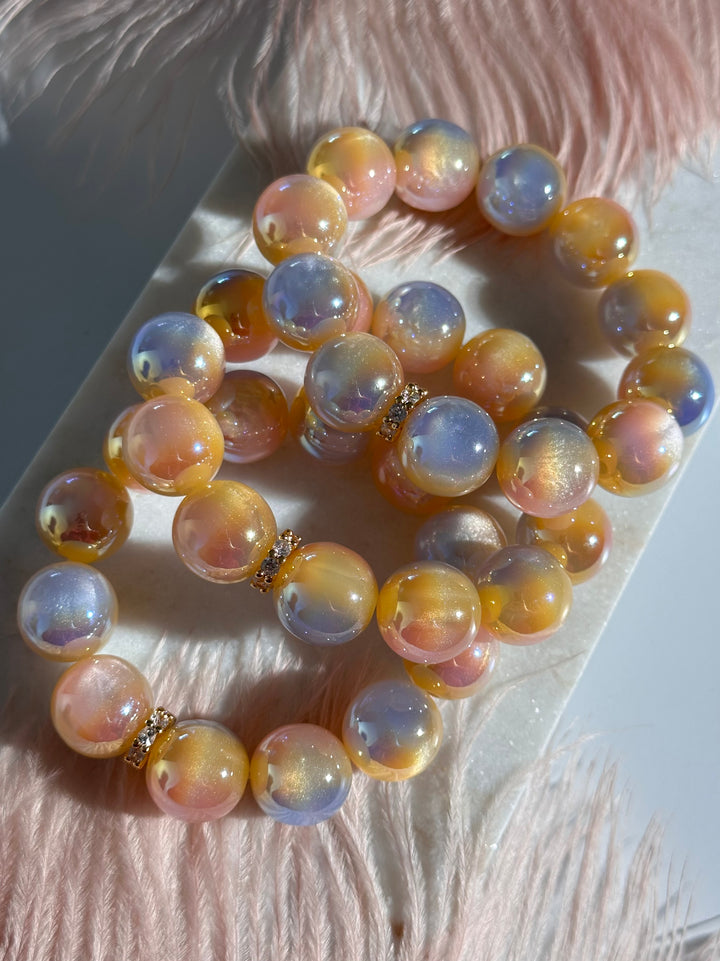 Golden Pastel Glitter Bracelet