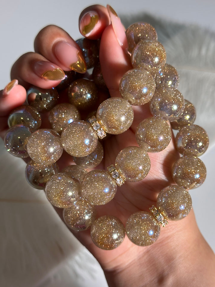 Crazy Gold Glitter Bracelet