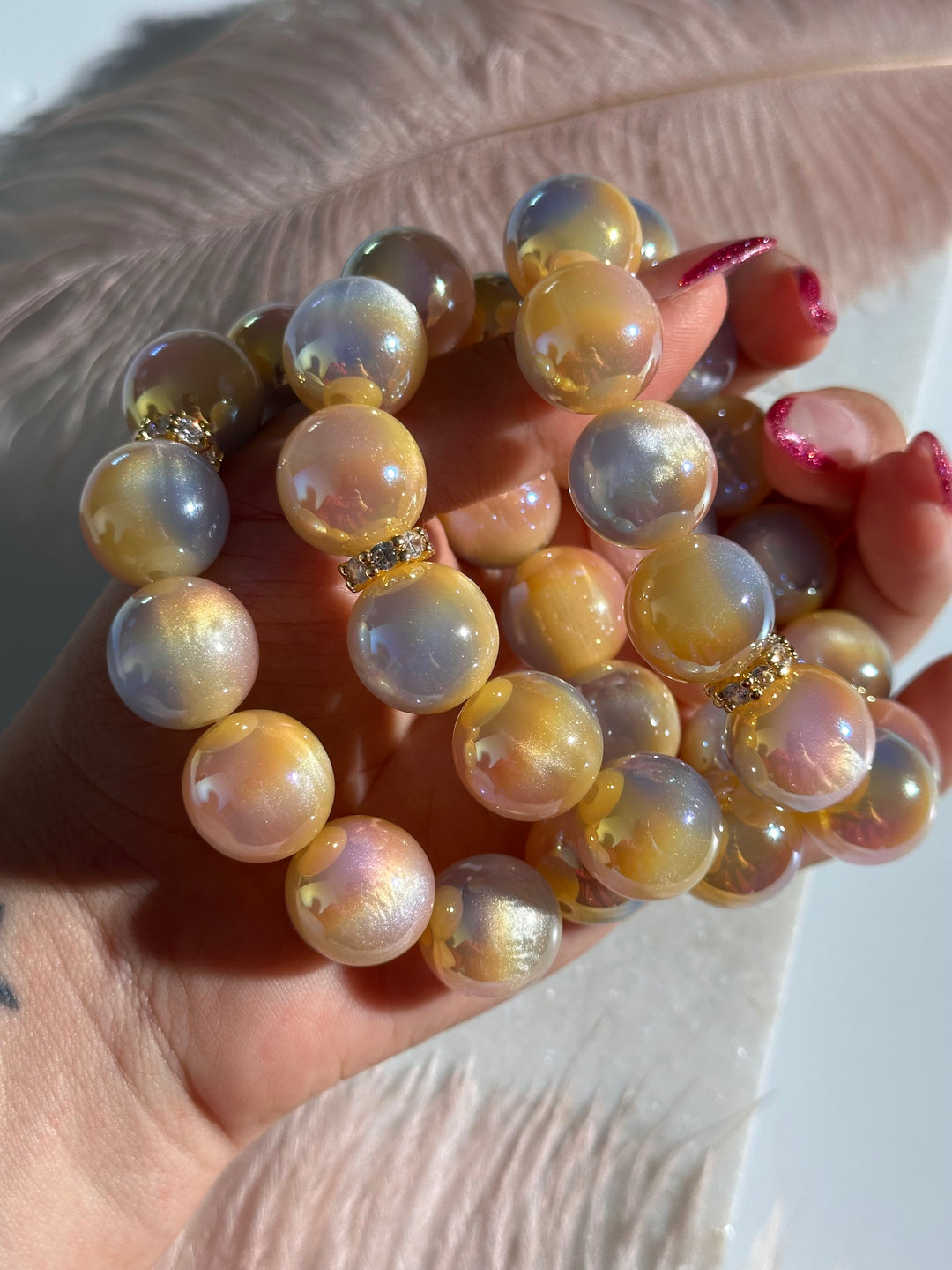 Golden Pastel Glitter Bracelet