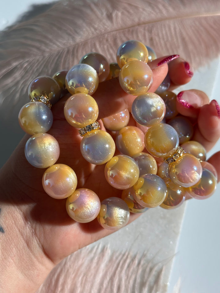 Golden Pastel Glitter Bracelet