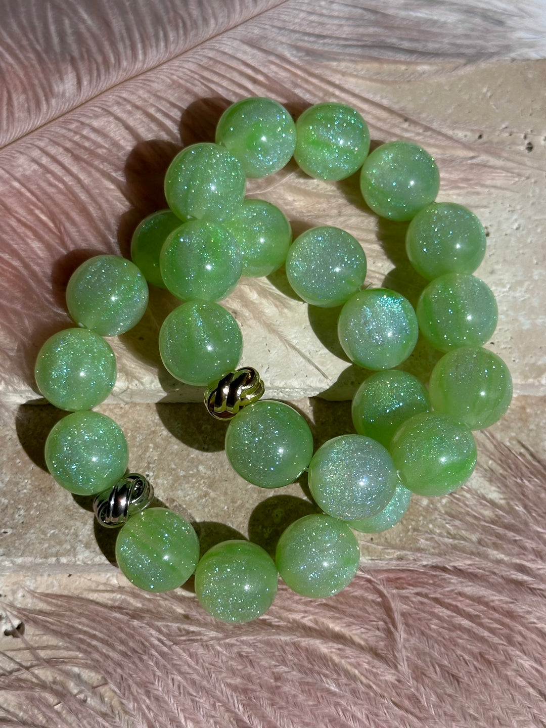 Green Glitter Bracelet