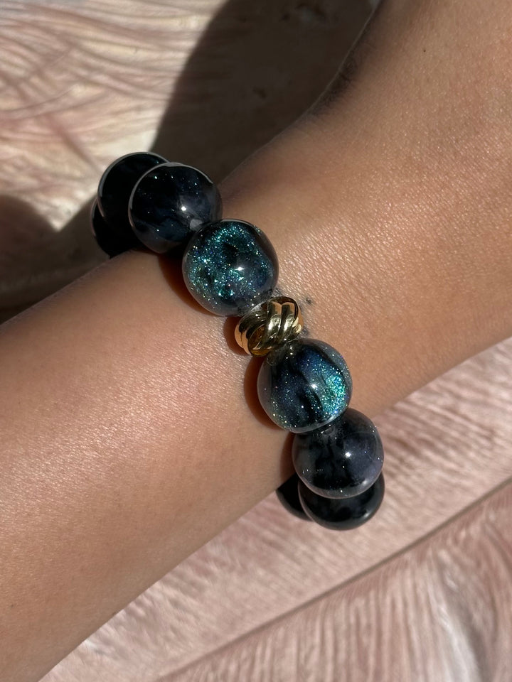 Teal Glitter Bracelet
