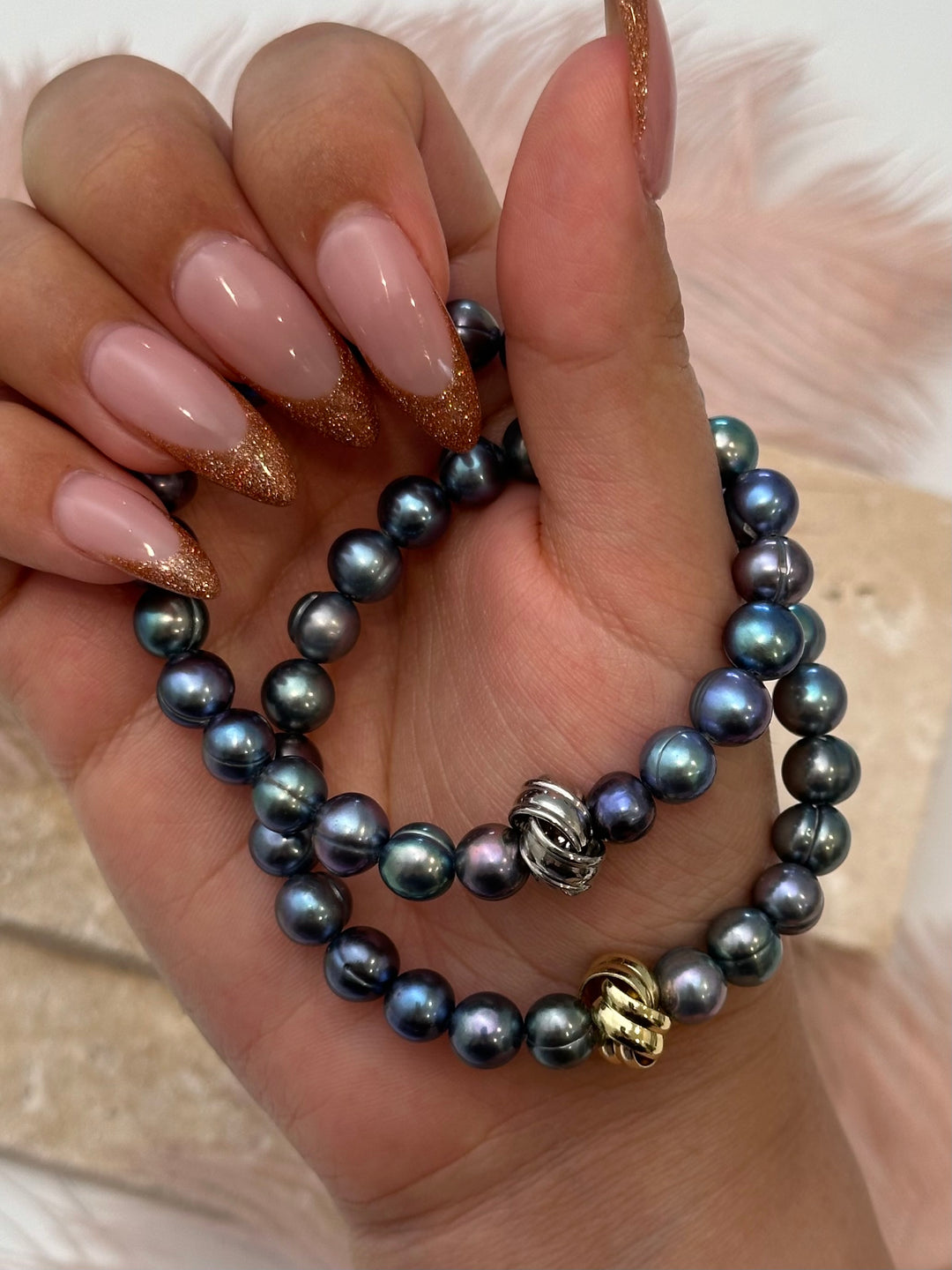 Peacock Pearl Bracelet