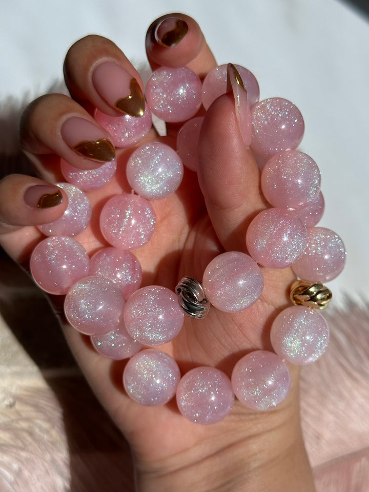 Baby Pink Glitter Bracelet