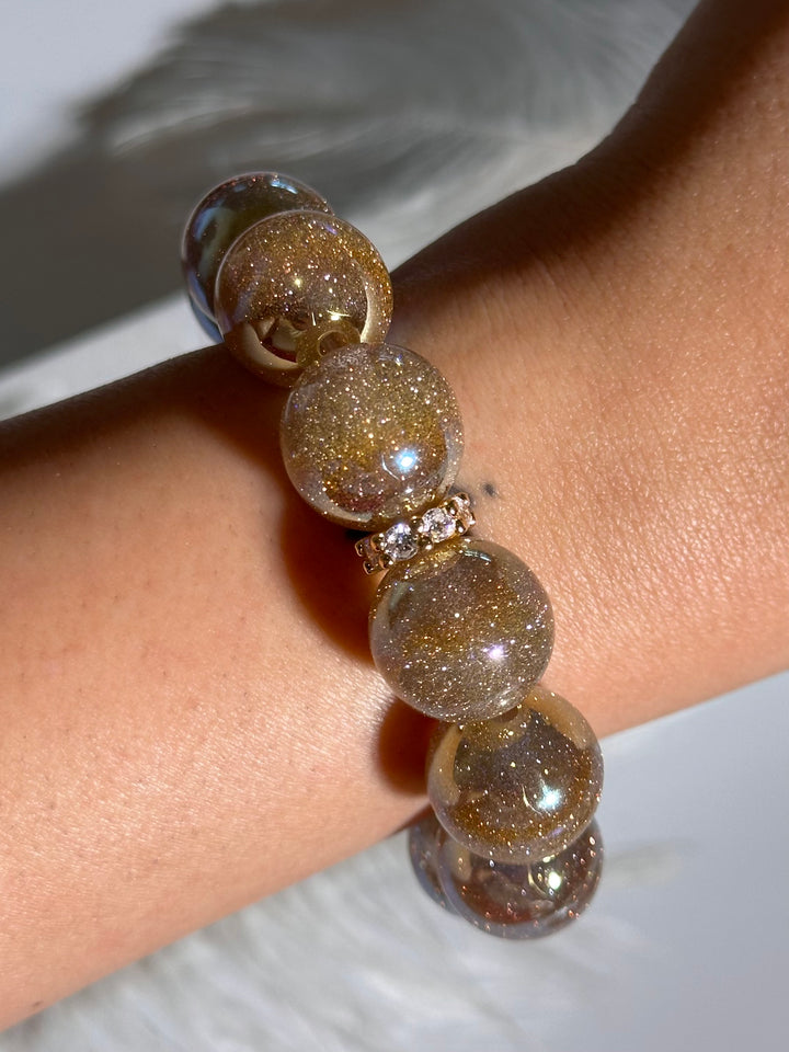 Crazy Gold Glitter Bracelet