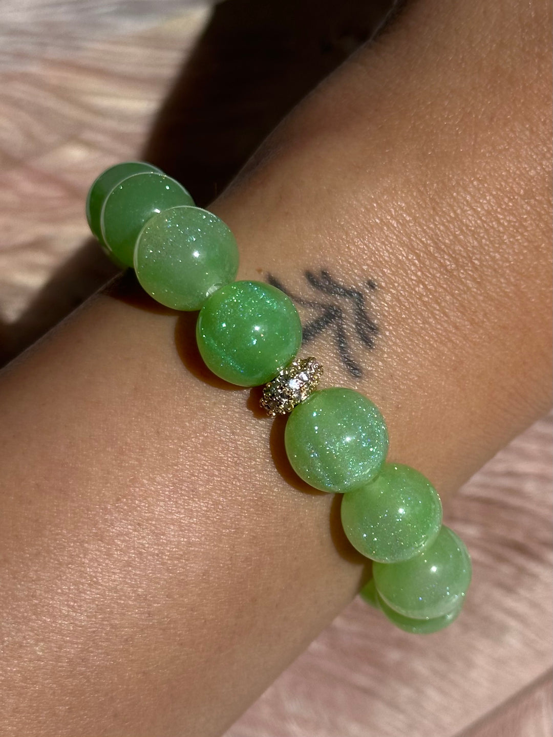 Green Glitter Bracelet