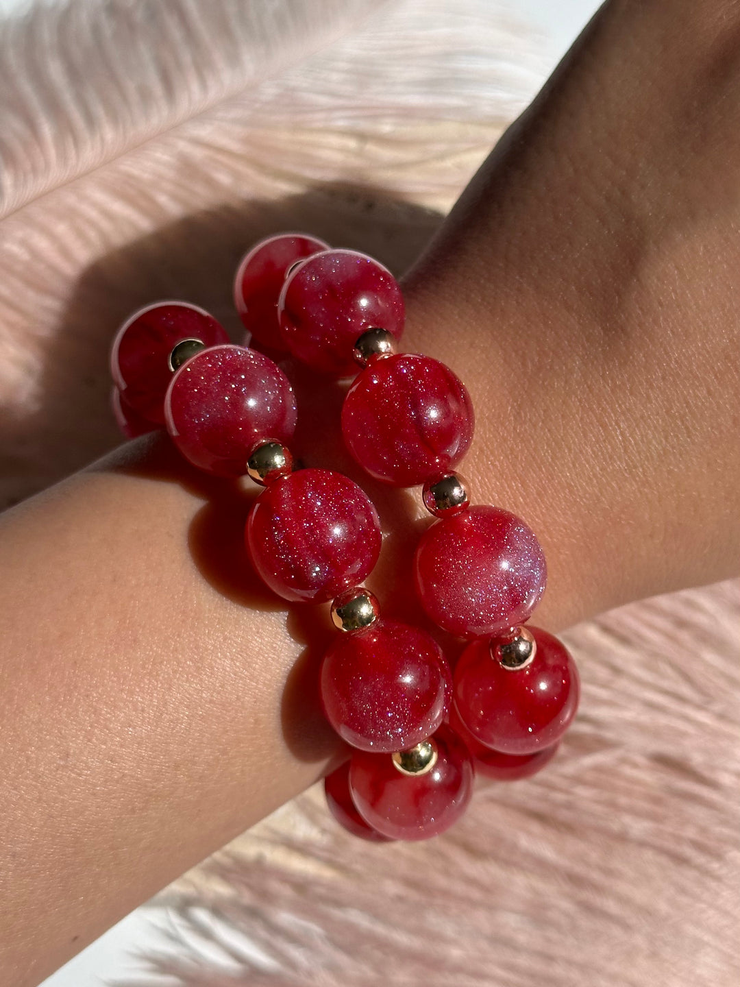 Red Glitter Bracelet