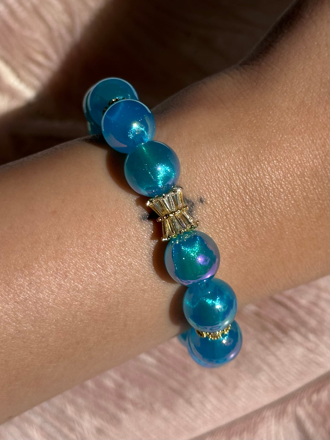Island Blue Glitter Bracelet