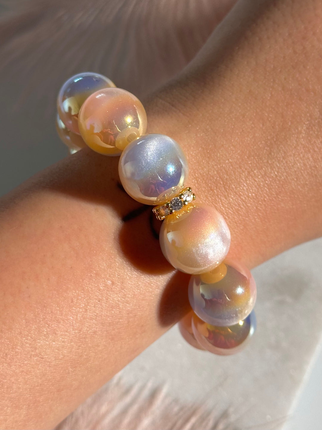 Golden Pastel Glitter Bracelet