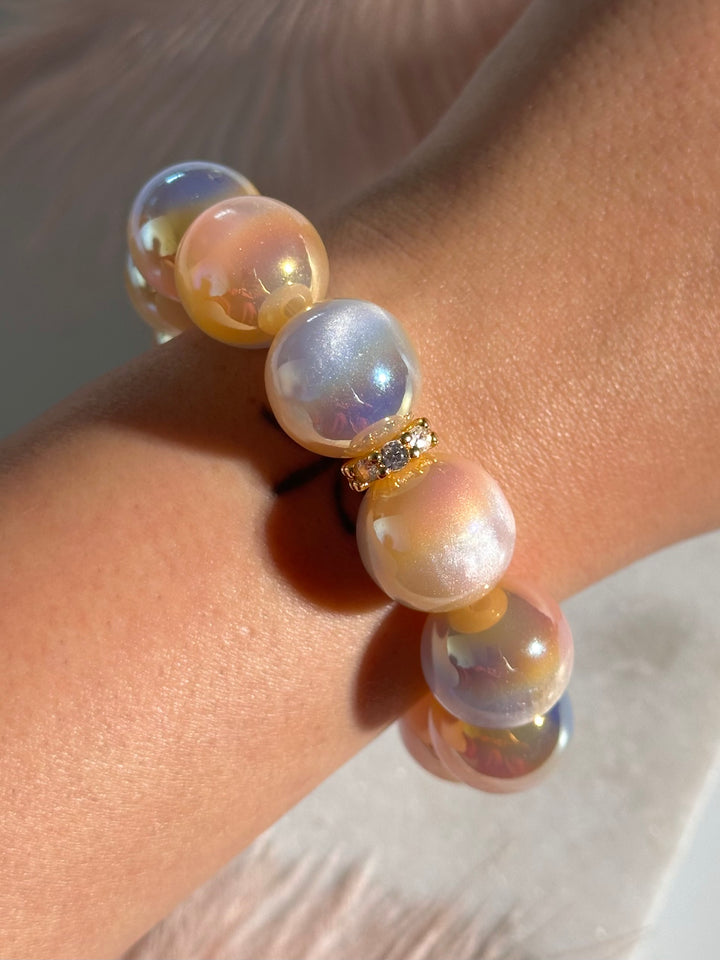 Golden Pastel Glitter Bracelet