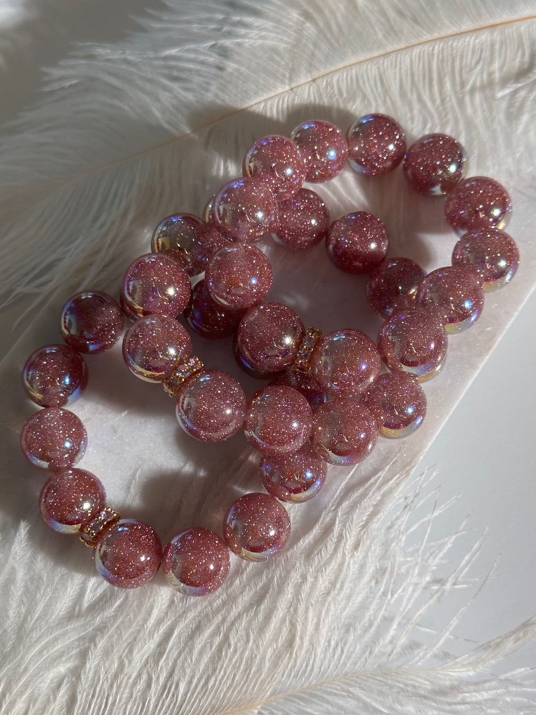 Crazy Pink Glitter Bracelet
