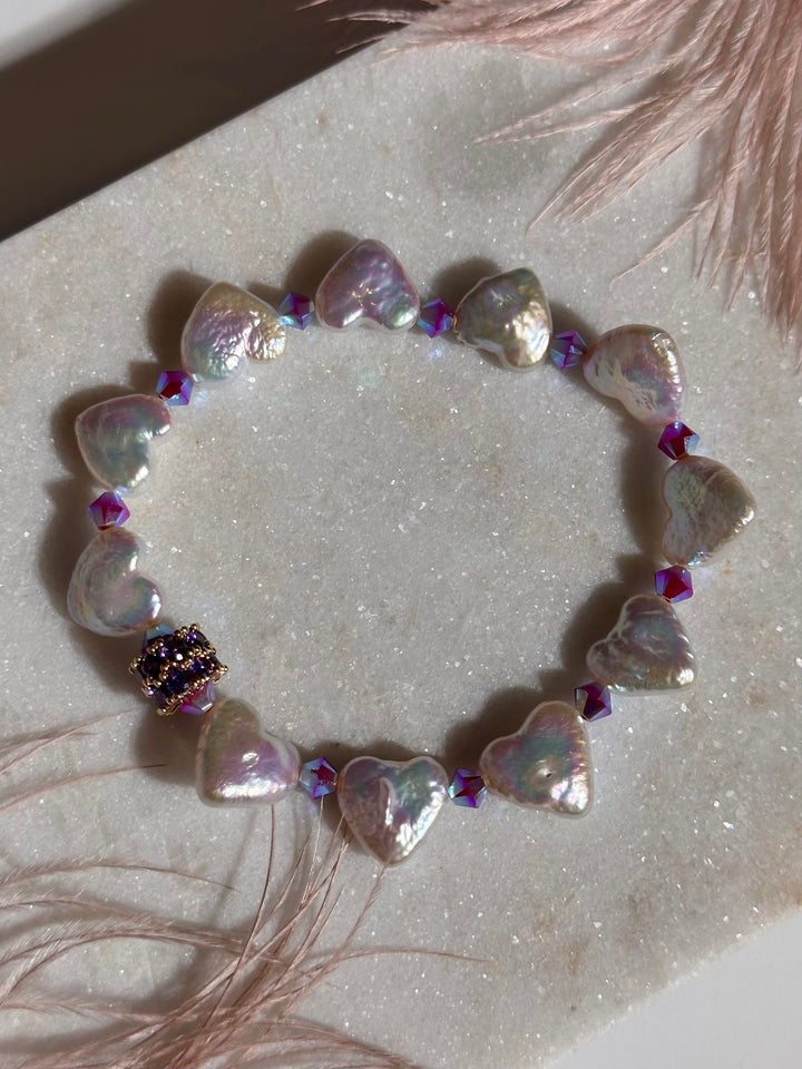 Heart Baroque Freshwater Pearl Bracelet