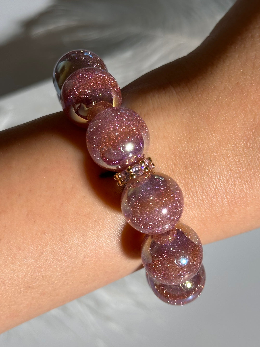 Crazy Pink Glitter Bracelet