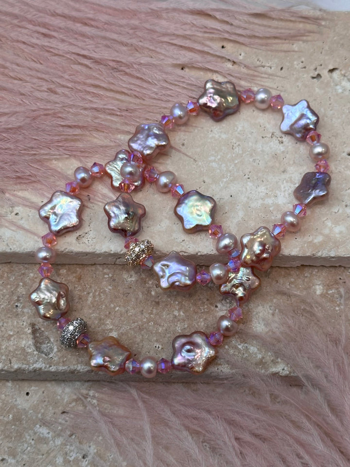 Swarovski & Floral Pearl Bracelet