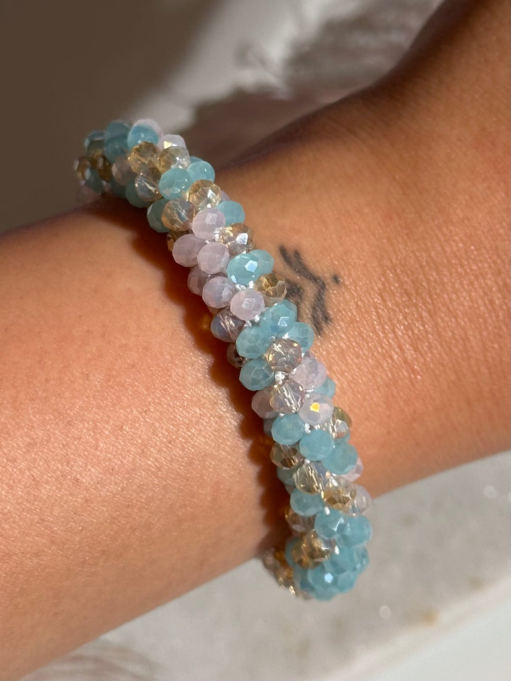 Crystal Glass Bangle Bracelet
