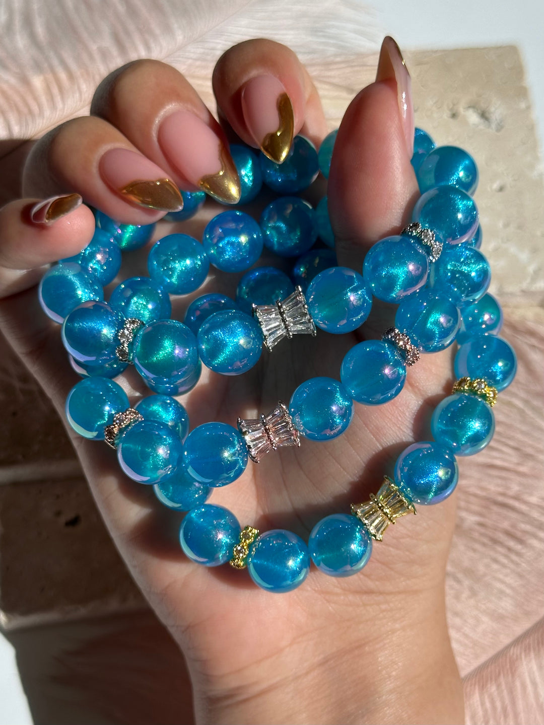 Island Blue Glitter Bracelet