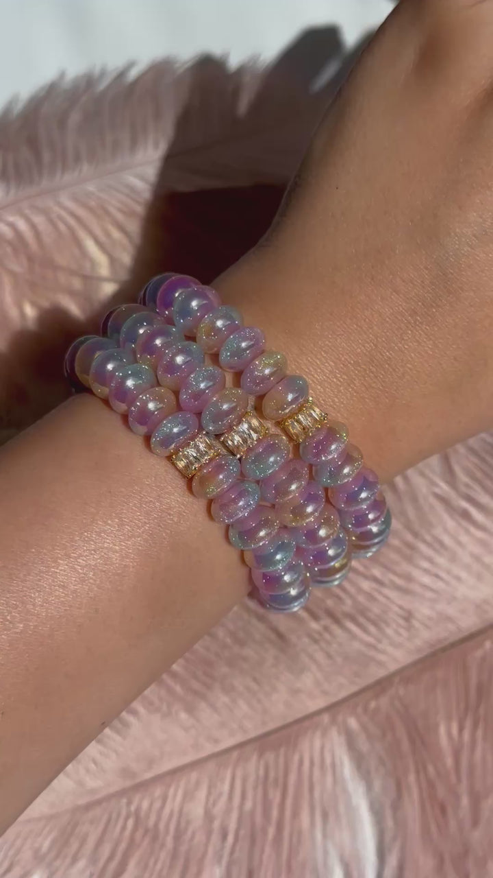 Pink Donut Glitter Bracelet